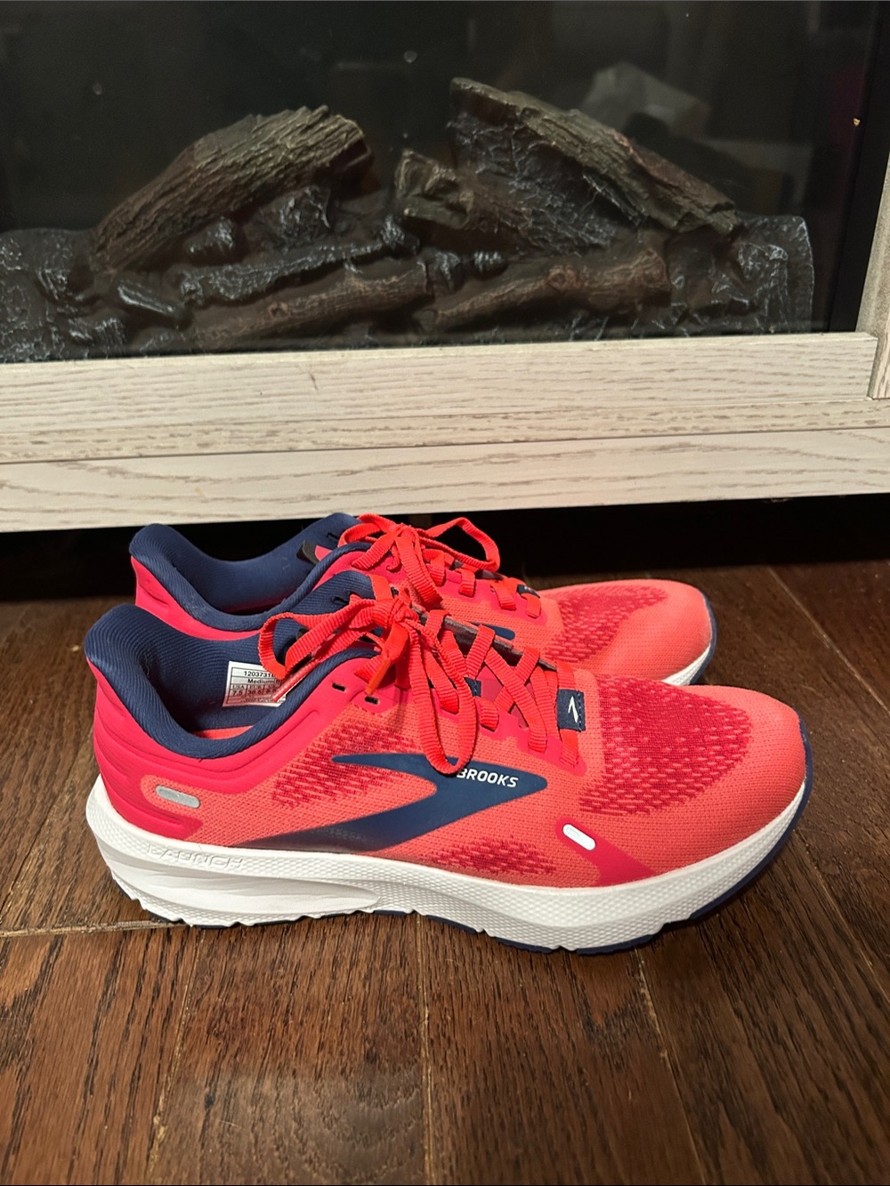 Brooks Women's Launch 9 Running Shoes in pink with navy accents. Worn once.